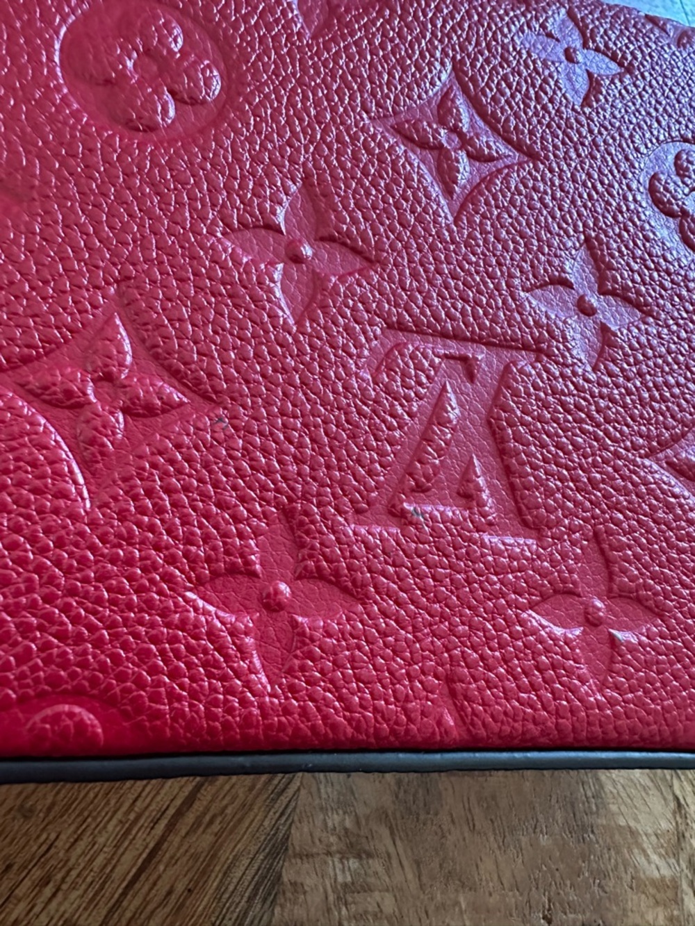 Authentic LV Félicie Pochette Monogram Empreinte - Red w/ Both Inserts - Picture 10 of 15